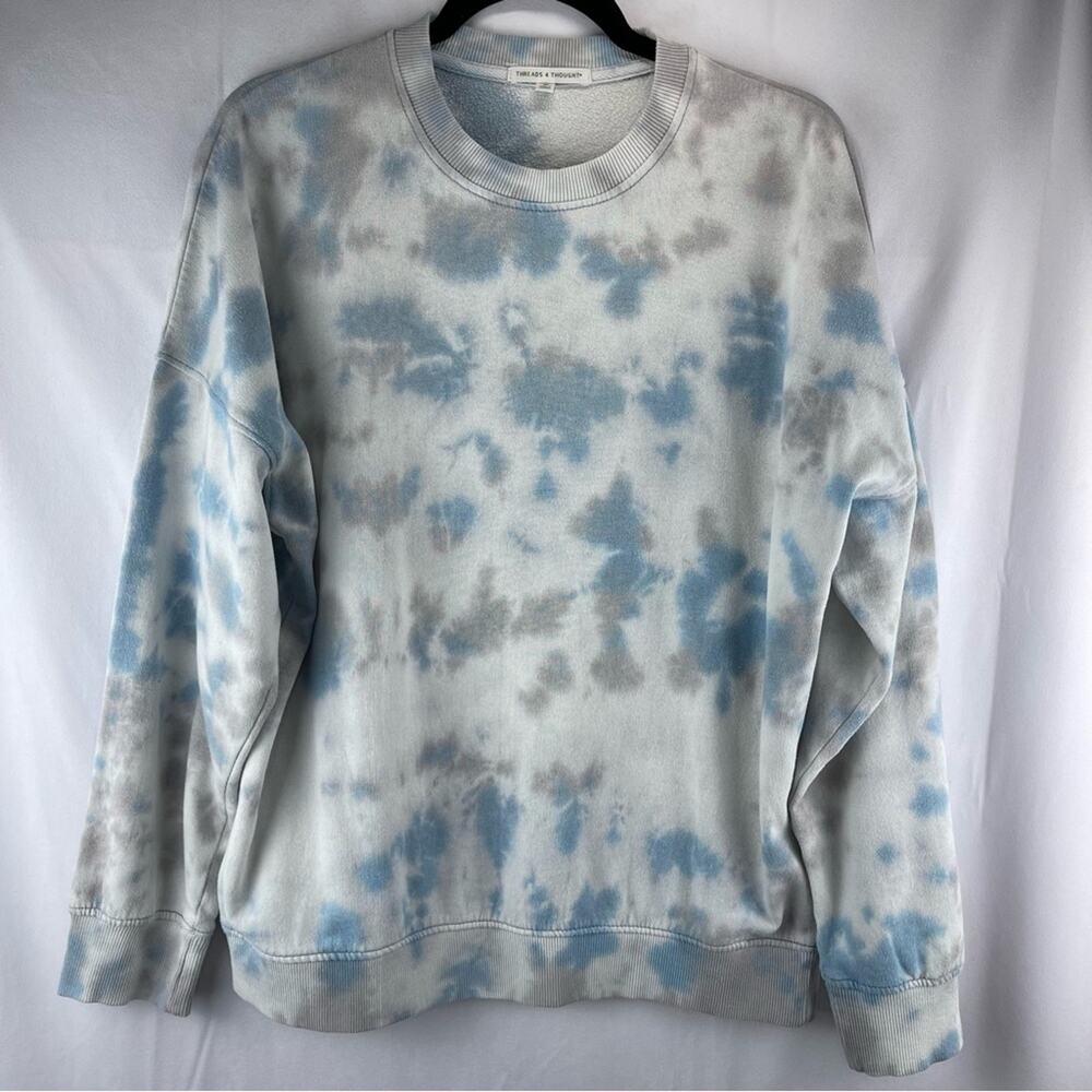 Threads 4 Thought Cathy Boyfriend Tie-Dye Organic Cotton Blend Pullover